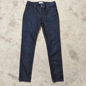DAVID KAHN "Nikki Ankle Jean" Dark Wash Mid-Rise Blue Denim; Size 28